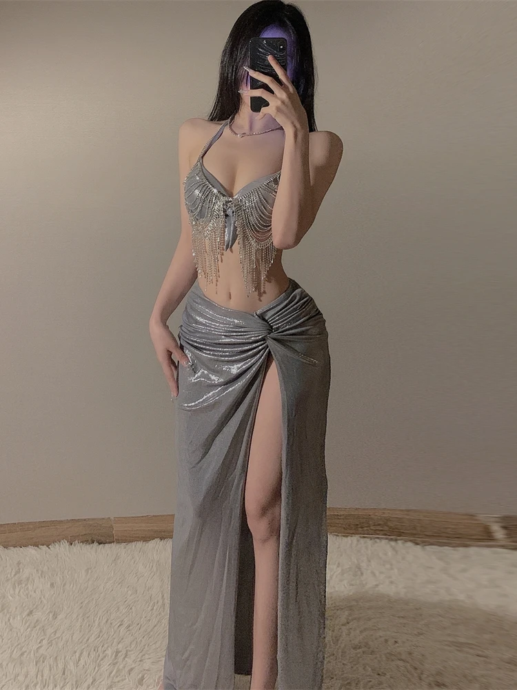 isulde-steel-strap-bikini-top-women's-sexy-iny-fringed-separate-2025-new-small-chest-version-beach-thermal-activi-swimsuit