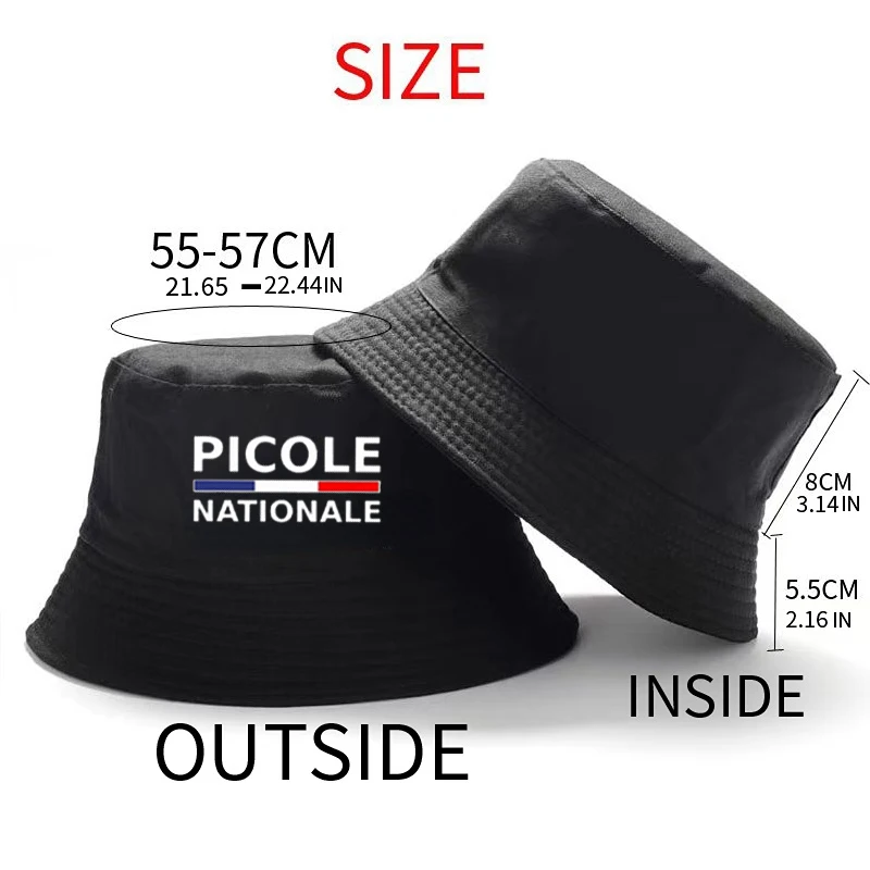 New Bob Hats PICOLE NATIONALE Print Men Women Reversible Bucket Hat Outdoor Panama Fishing Cap Fisherman Fishing Hat Wholesale