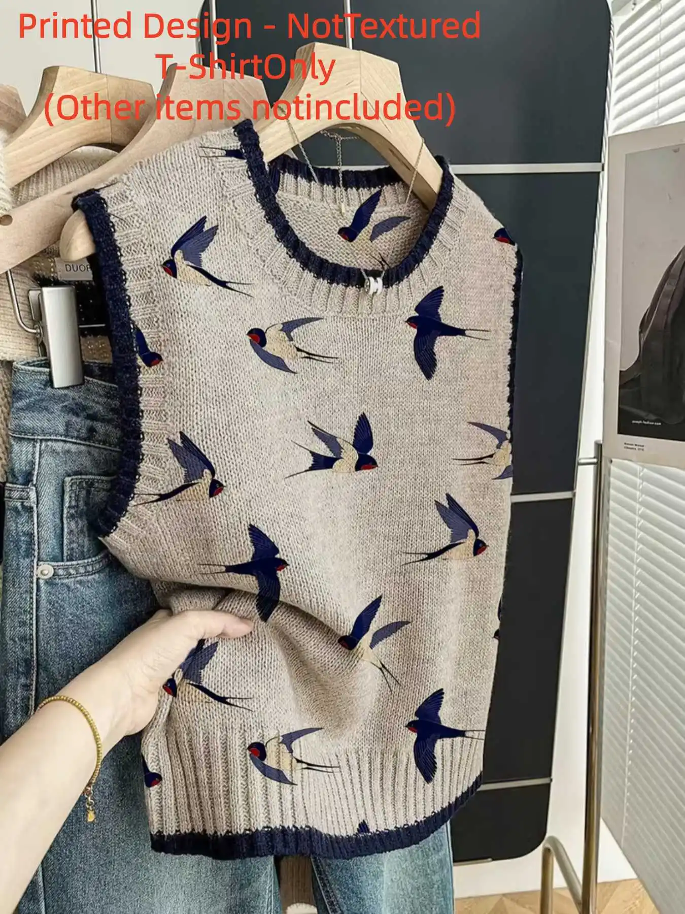 

Женский топ-жилет с круглым вырезом и принтом - Новинка сезона, модный дизайн, цифровая печать, без текстурной отделки, для любого времени года