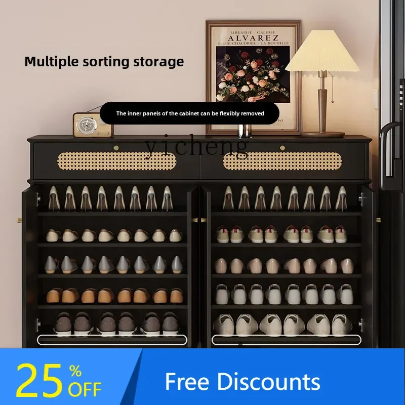 

shoe cabinet rattan home door large capacity porch corridor wall locker