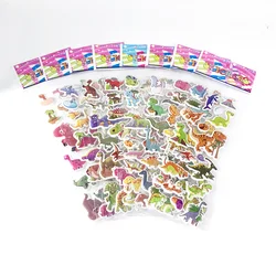 8 Sheets/Set Cartoon Dinosaur Animal Stickers for Kids Notebook Decoration DIY Cute Scrapbook 3D Puffy Sticker Boys Gift