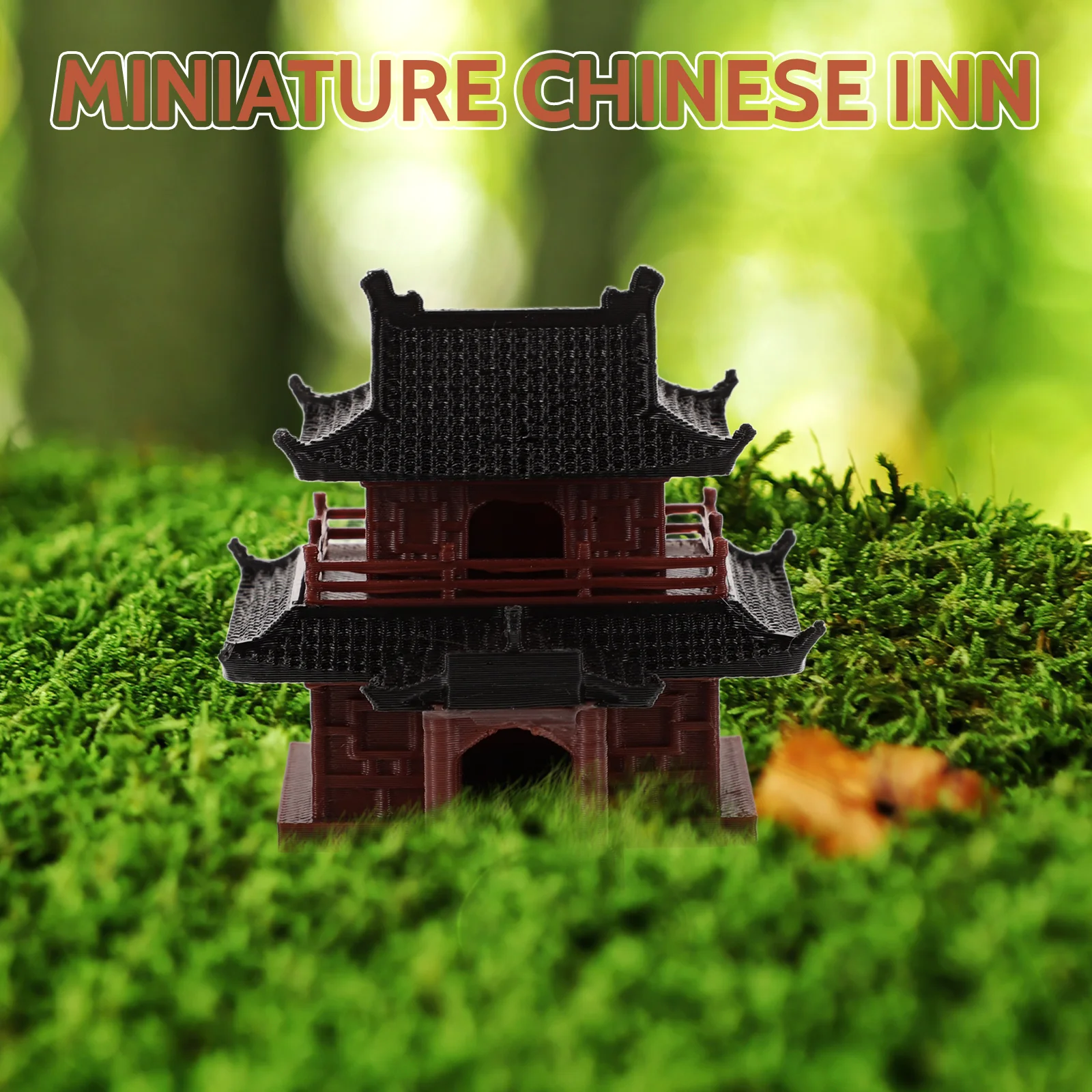 Pavilion Decorations Mini Simulation Statue Miniature Aquarium Japanese Plastic Fish Tank Garden