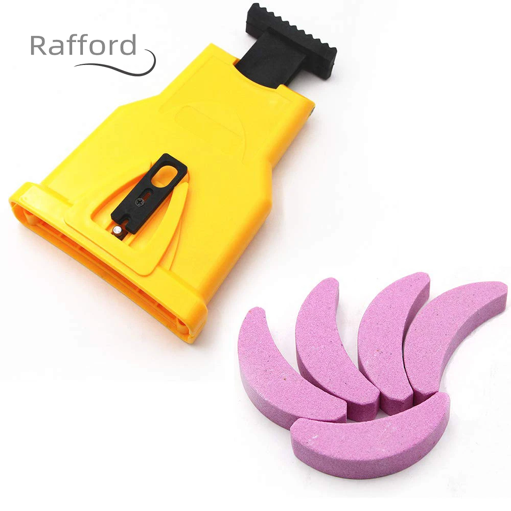 

Точилка для цепной пилы Rafford, портативная точилка для цепной пилы для 14/16/18/20 дюймов, инструмент для заточки цепи с одним отверстием/двойным отверстием