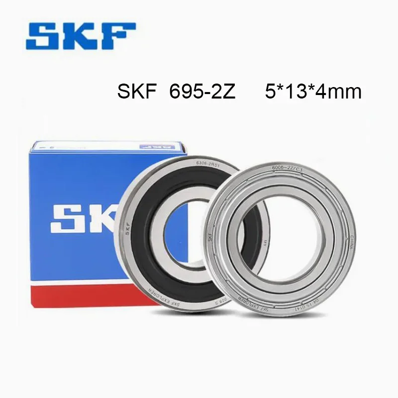 محامل كروية بأخدود عميق عالية السرعة من السويد SKF ، 695ZZ 695ZZ ، 5x13x4 ، أصلية ، 5