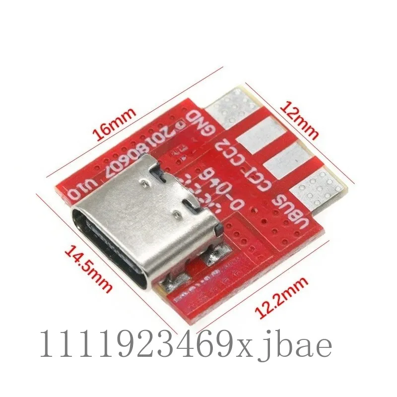TYPE-C female adapter board CC1 CC2 D + D-data output USB3.1 high current test board