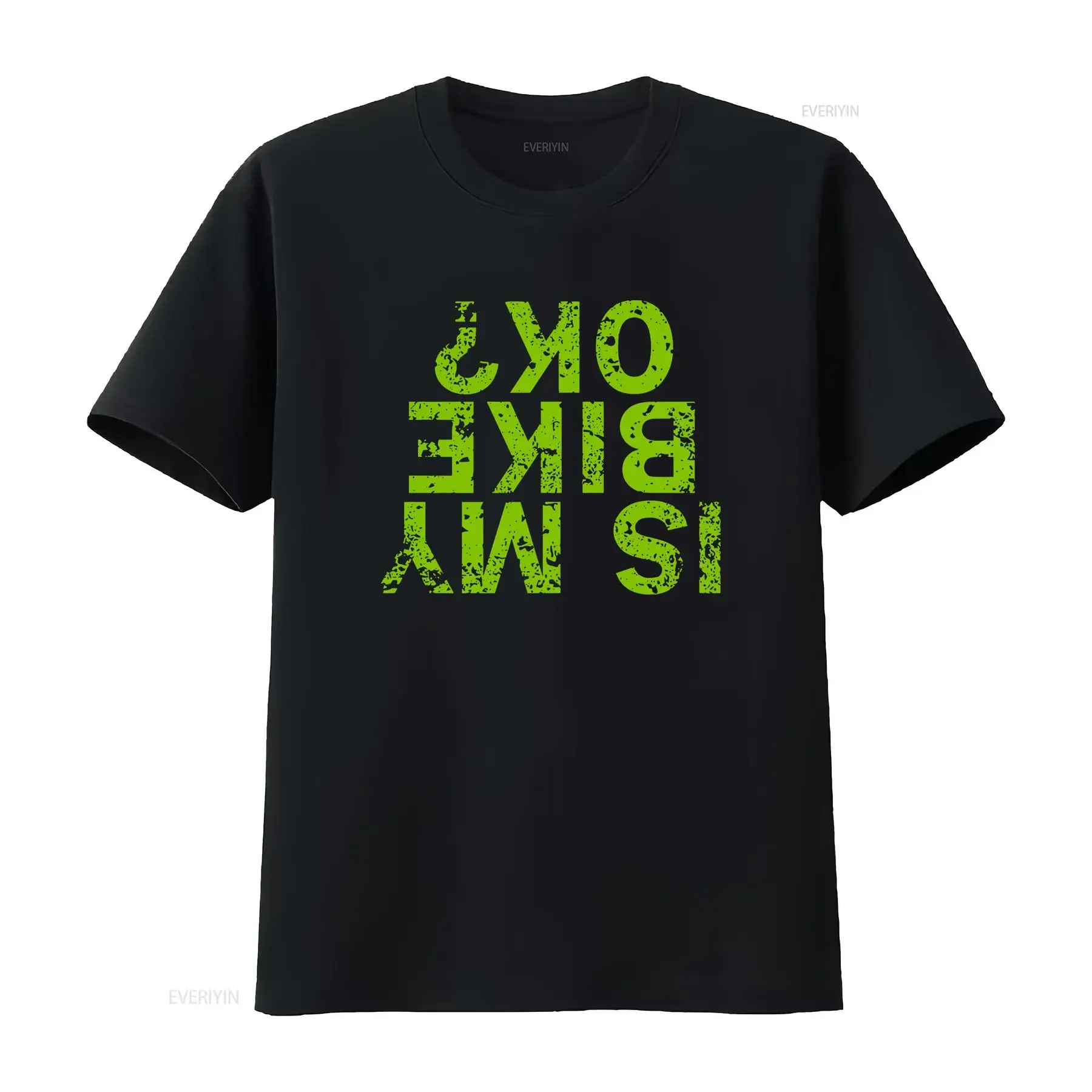 Is My Bike Okay Funny Cycling Road Mountain Cycle Men's T shirt Bicycle vintage Washed Top For Everyday Wear Comfortable Soft