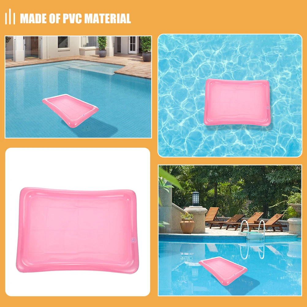 2 قطعة صينية عائمة قابلة للنفخ بولي كلوريد الفينيل سعة كبيرة مبرد الثلج بركة حامل مشروبات الحفلات تخدم بار العرض شريط تقديم قابل للنفخ #5