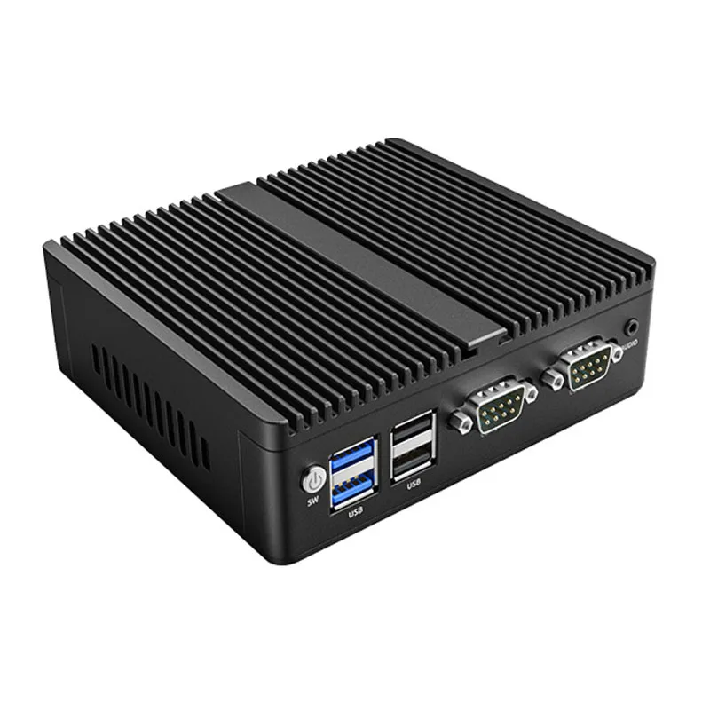 팬리스 미니 PC, 인텔 N2830, N2940, 3215U, N4000, J4125, i3-4005U, 듀얼 LAN, HDMI, VGA, 듀얼 RS232 COM, 방화벽 기기