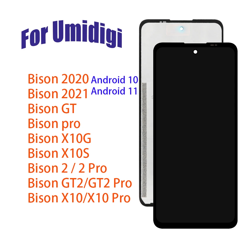 

New Tested Full Screen For Umidigi Bison 2020 2021 GT 2 Pro X10 Pro X10S X10G LCD Display Touch Screen Digitizer Assembly