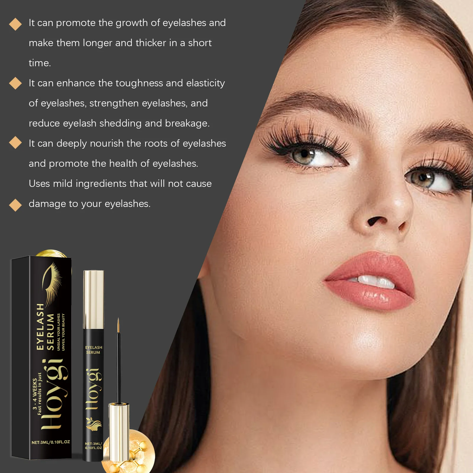 速いまつげ成長血清 より厚いまつげを強化する血清 より長く、より豊かな自然なボリュームをもたらす血清 細いカールまつげ アイケア