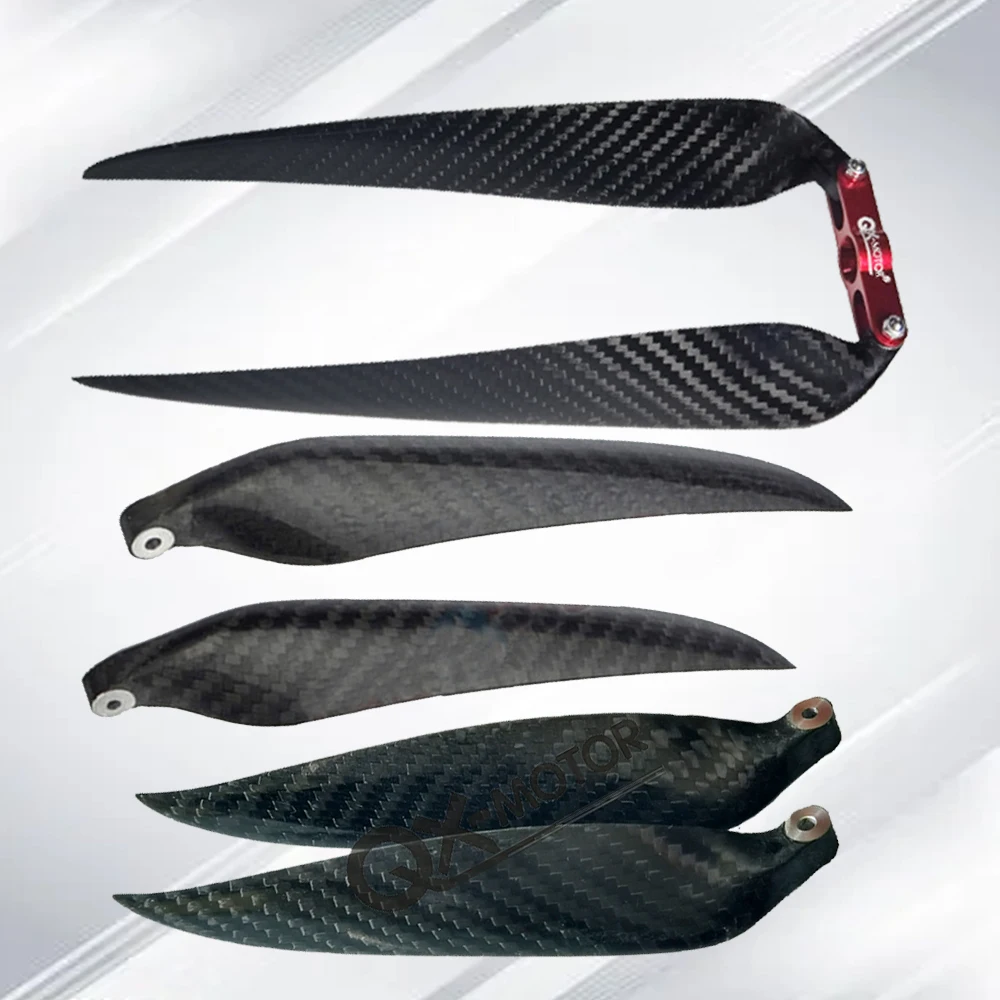 QX-MOTOR Carbon Fiber Folding Propeller 9.5x5,10x6,11x6,11x8,12x6,13x8,18x10,19x10 Leaf for RC Airplane Props Fixed Wing Model