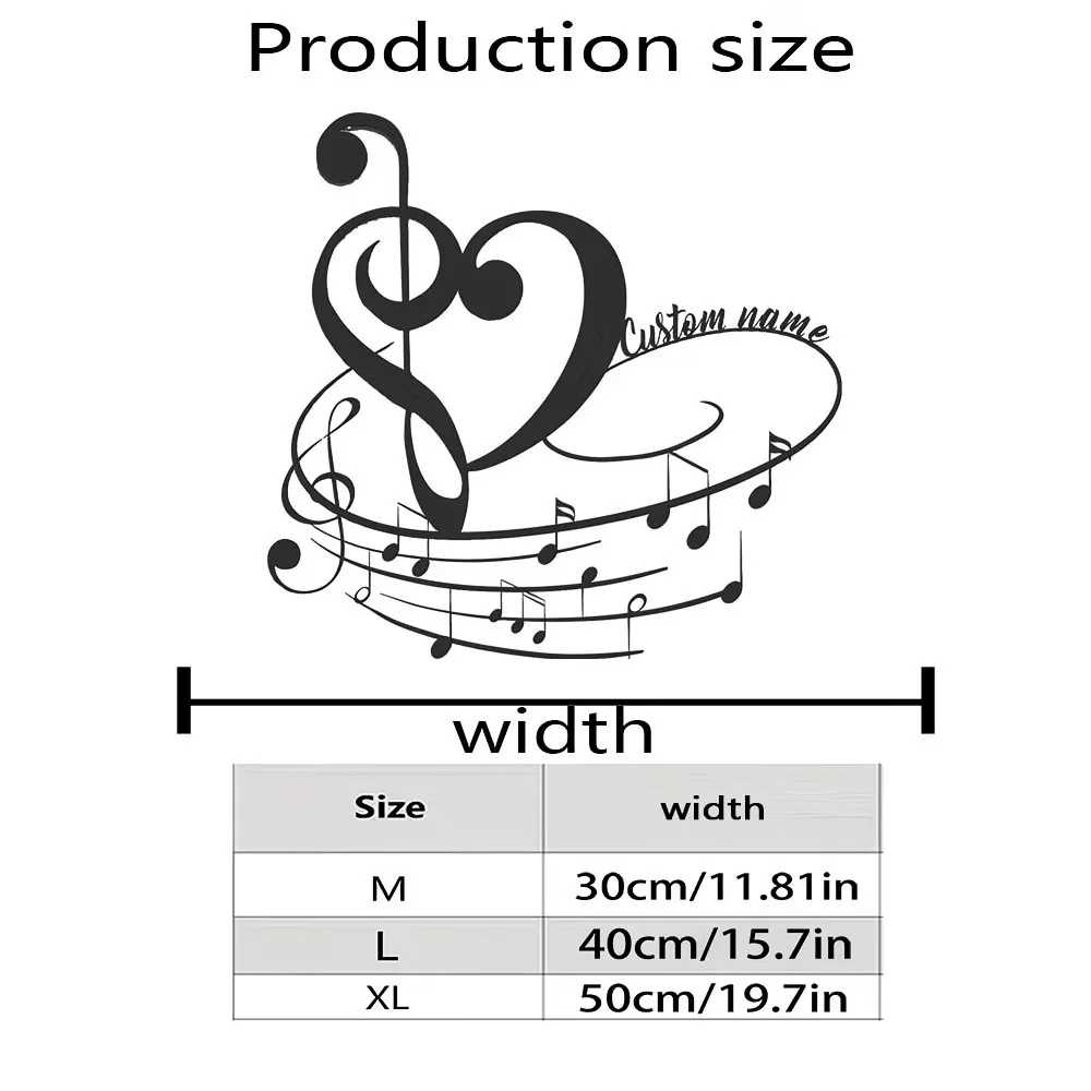 Custom Musical Note Personalized Signboard, Party Scene Hanging Ornament, Wall-mounted Poster Silhouette Wall Art Decoration