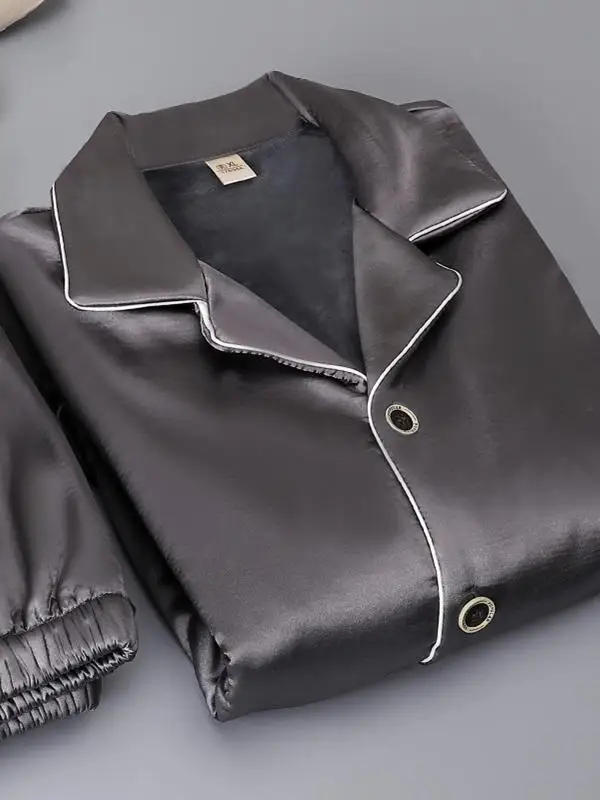 men's-fce-lined-thiened-silk-pajamas-autumn-winter-home-clothes-set-luxury-feel-long-sve-square-collar-polyester-blend