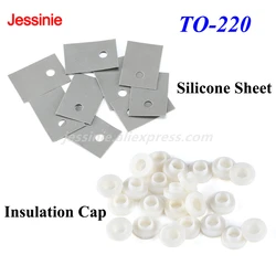 500pcs/100pcs TO-220 Isolated Silicone Pad Sheet Strip Heat Sink Shim TO 220 Transistor Plastic Insulation Washer