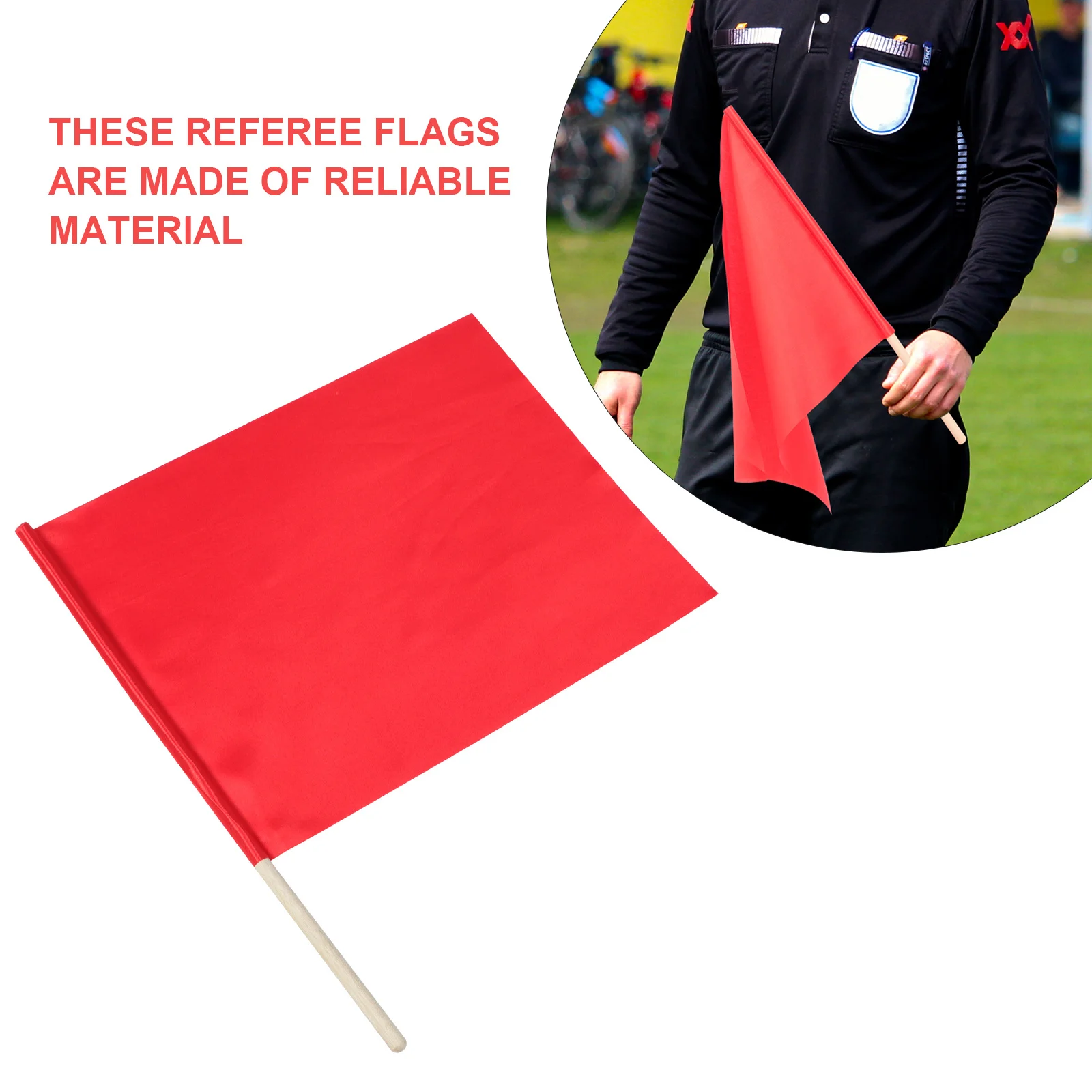 Bandeiras de mão amarelas para árbitro, 4 unidades, bandeiras de sinal de futebol para eventos esportivos, festas de corrida, competição, bandeira de condução