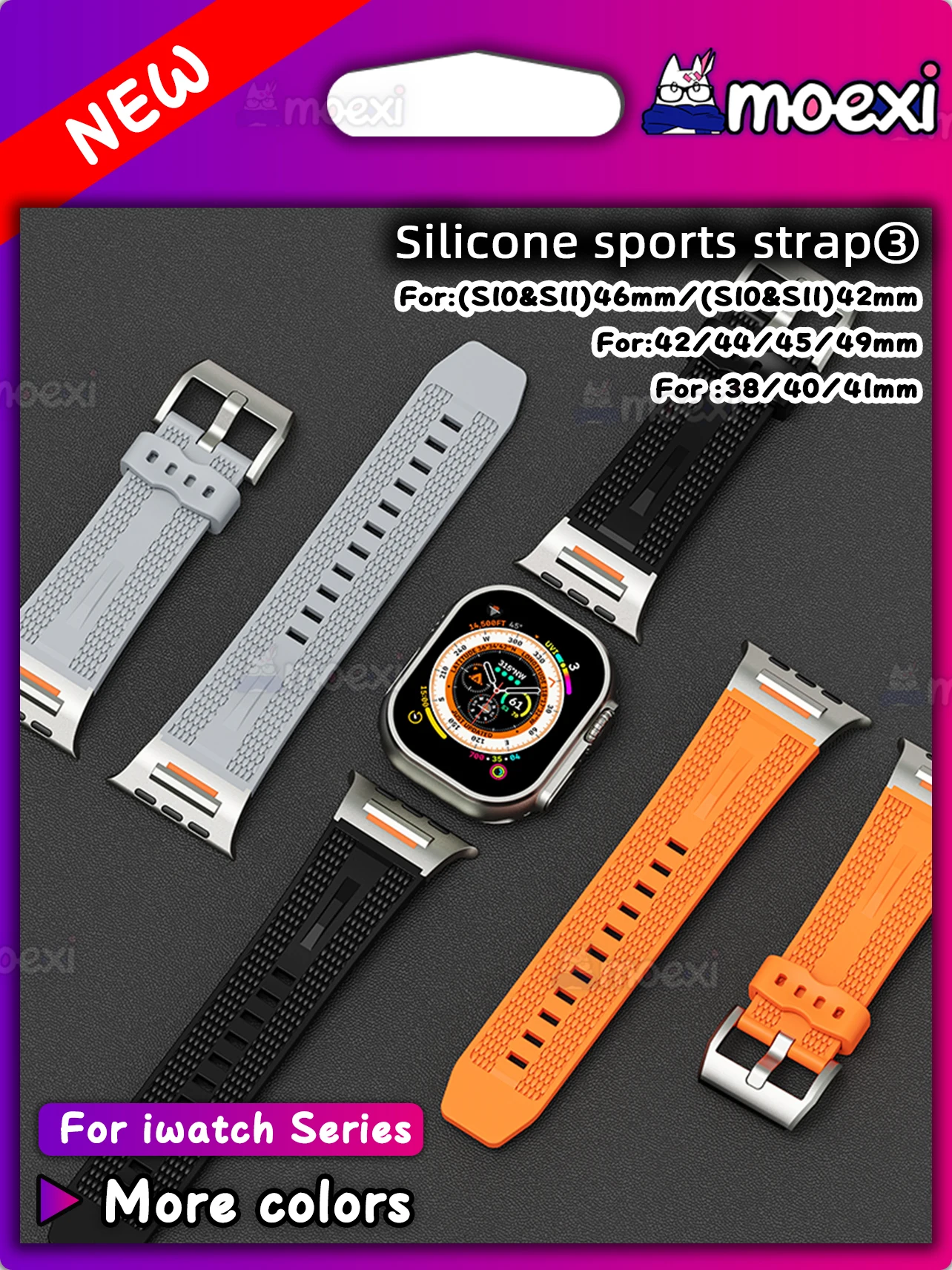 

For Hello Watch3 pro plus Sport Metal Liquid Silicone Bands H14 S28 Ultra SmartWatch H12 PRO S8 DW99 W27 FK88 Z08 Bracelet strap