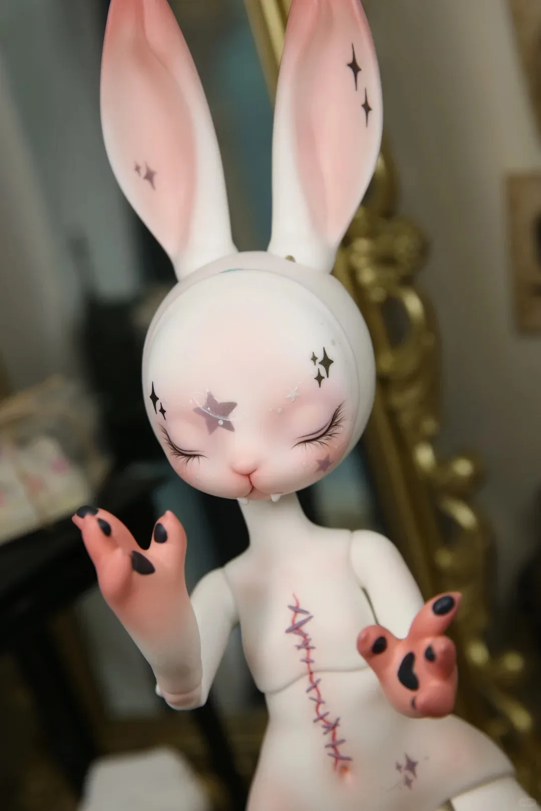 2026 1/6 SD Doll Rabbit Sleep New BJD Fashion Animal Mask Skull Design High Quality Doll Collectible Toy