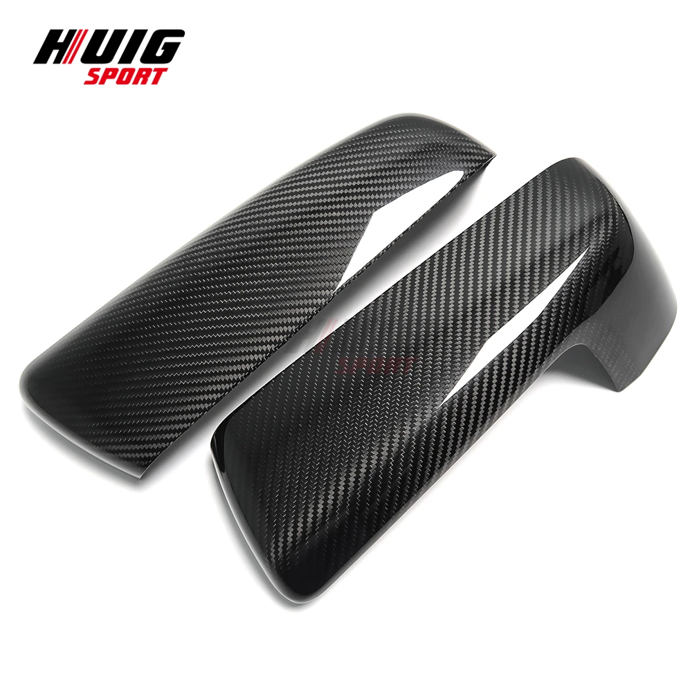 لسيارة شيفروليه سيلفرادو جي إم سي سييرا 1500 2019-2023 ألياف الكربون سيارة الجانب الجناح مرآة الرؤية الخلفية قبعات غطاء مرآة الرؤية الخلفية