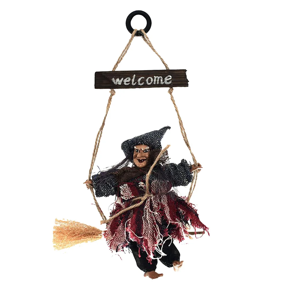 

Halloween Witch Hanging Decor Scary Flying Pendant For Door Wall Ceiling Party Bar Ktv Decoration Halloween Hanging Door Decor