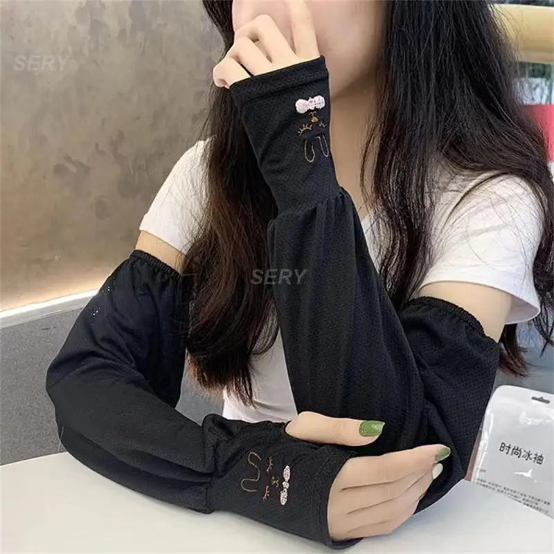 1~4PAIRS Ice Silk Sleeves Soft And Skin Friendly Durable . Sun Protection Ice Sleeves Sun Protection Sleeves Quick Drying