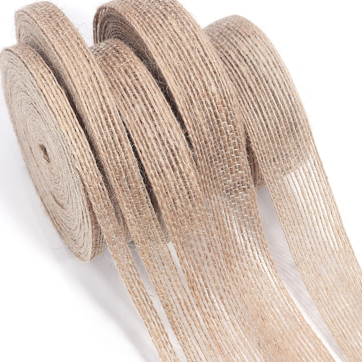 1-10 متر أشرطة الخيش الجوت الطبيعية خمر الكتان الخيش شريط قماش للحرف اليدوية باقة الزفاف تغليف الهدايا القوس