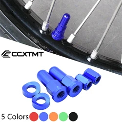 Motorcycle CNC Aluminum Valve Cap Dirt Bike Rim Lock Nuts Bolts Spacer For Honda CRF 250R 450R 250X 450X 250RX 450RX CR125 CR250
