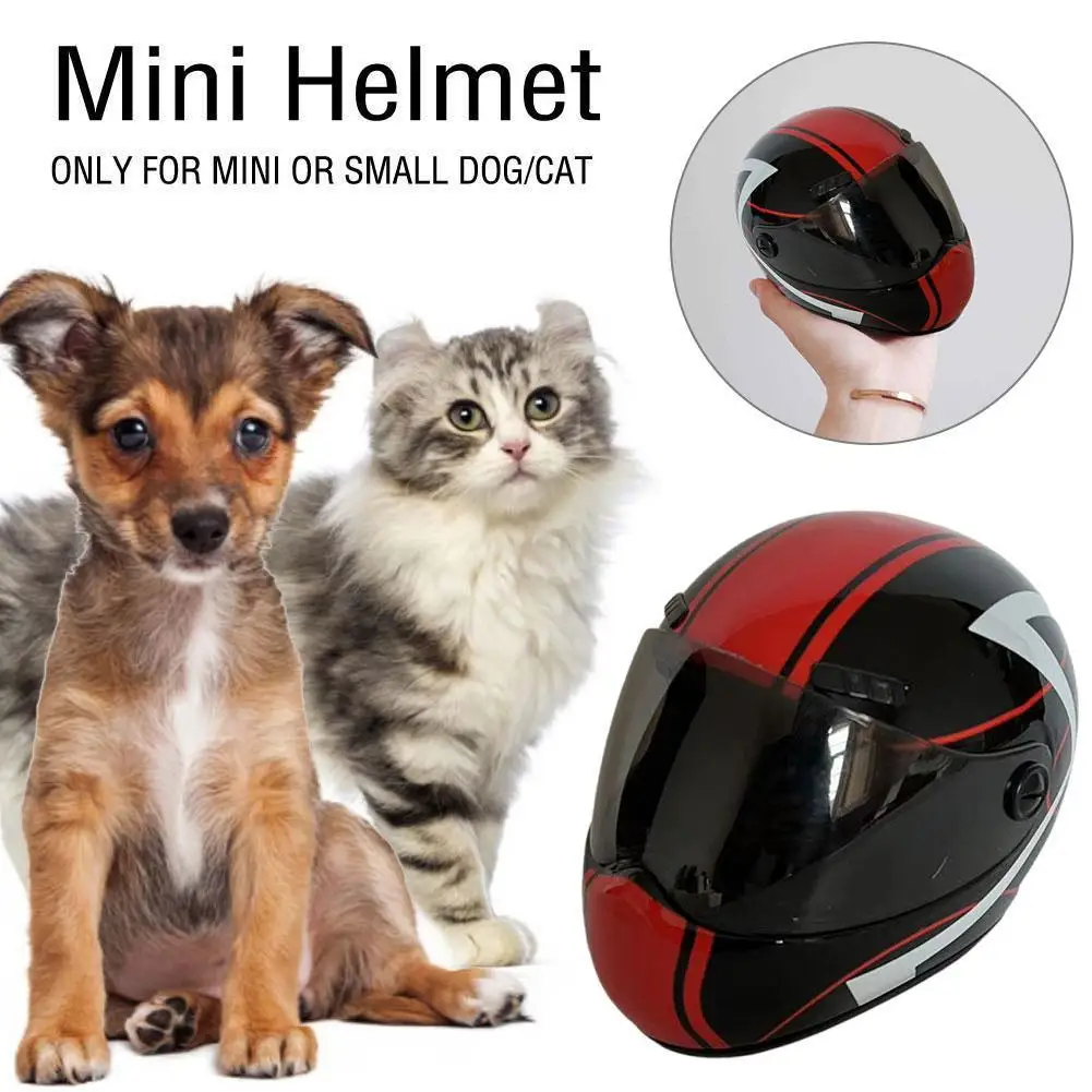 Pet Motorcycle Helmet Full Face Motorcycle Bike Riding Helmet Outdoor For Cat Dog Puppy Head Protecting Pet Hat Pet Supplies