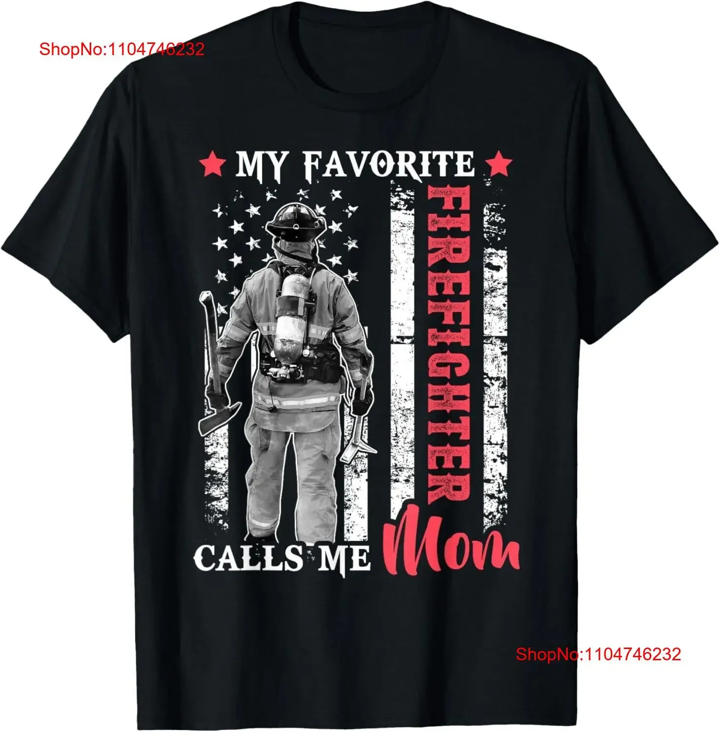 Mi bombero favorito me llama mamá bandera de EE. UU. Madre camiseta vintage lavado cómodo transpirable ropa de diseñador gráfico