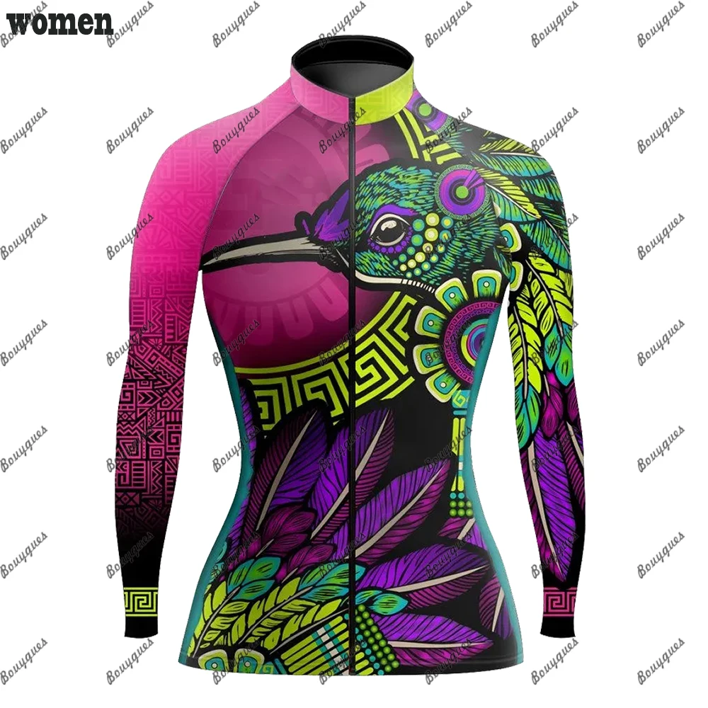 Women\'s Cycling Jersey MTB Jersey Bicycle Team Cycling Shirt  Long Sleeve Bike Wear Summer Winter Premium Cycle Clothes