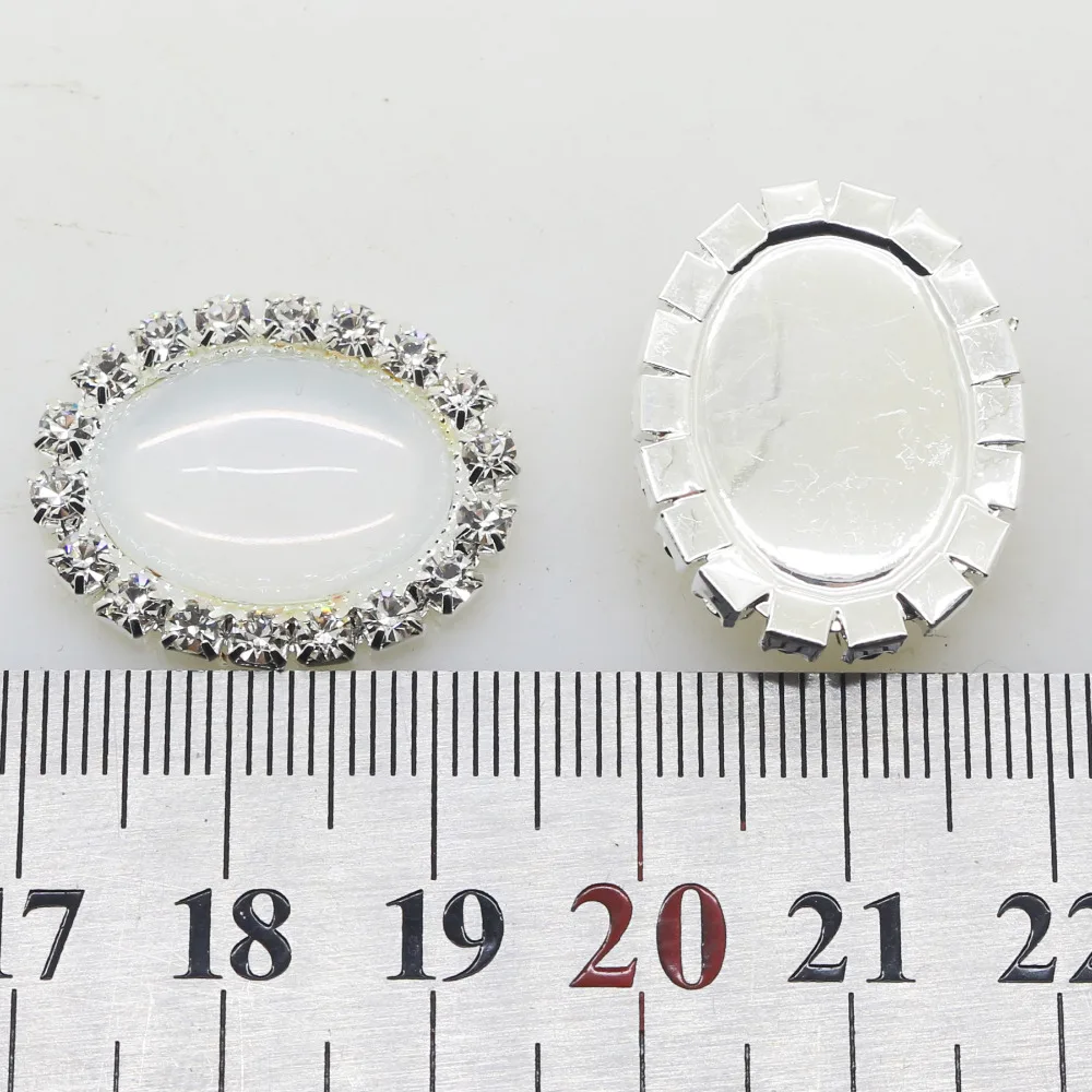 Vendita In Edizione Limitata 10pcs 25*20mm Ovale gioielli Fai Da Te Accessori Piastra di Strass Invito A Nozze Accessori di Abbigliamento