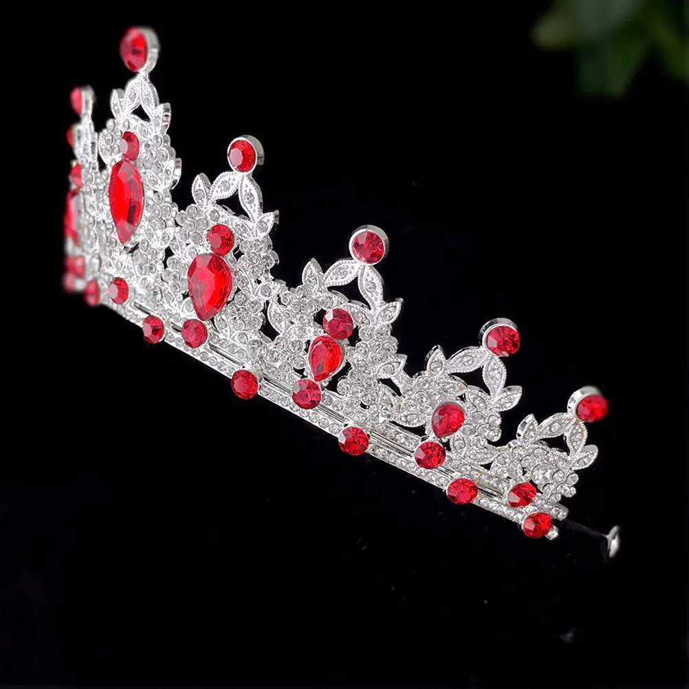 

Baroque Crown Dark Blue Bridal Rhinestone Tiara for Weddings Proms Birthdays Quinceaneras Elegant Sparkling Crystal Bridal