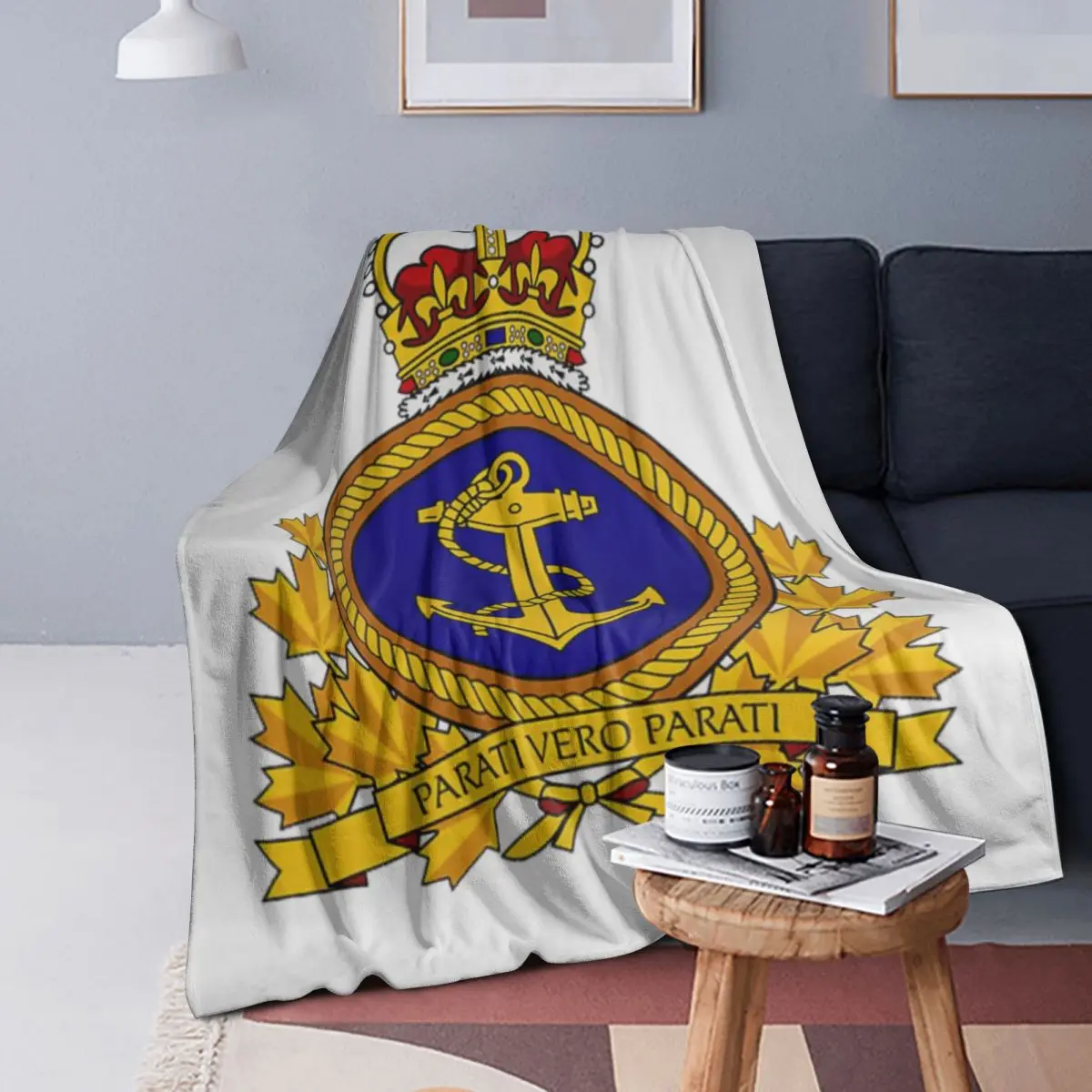 

Royal Canadian Navy - Marine Royale Canadienne Blanket Flannel Throw Blanket Plush for Bed Living room Picnic Travel Home Sofa