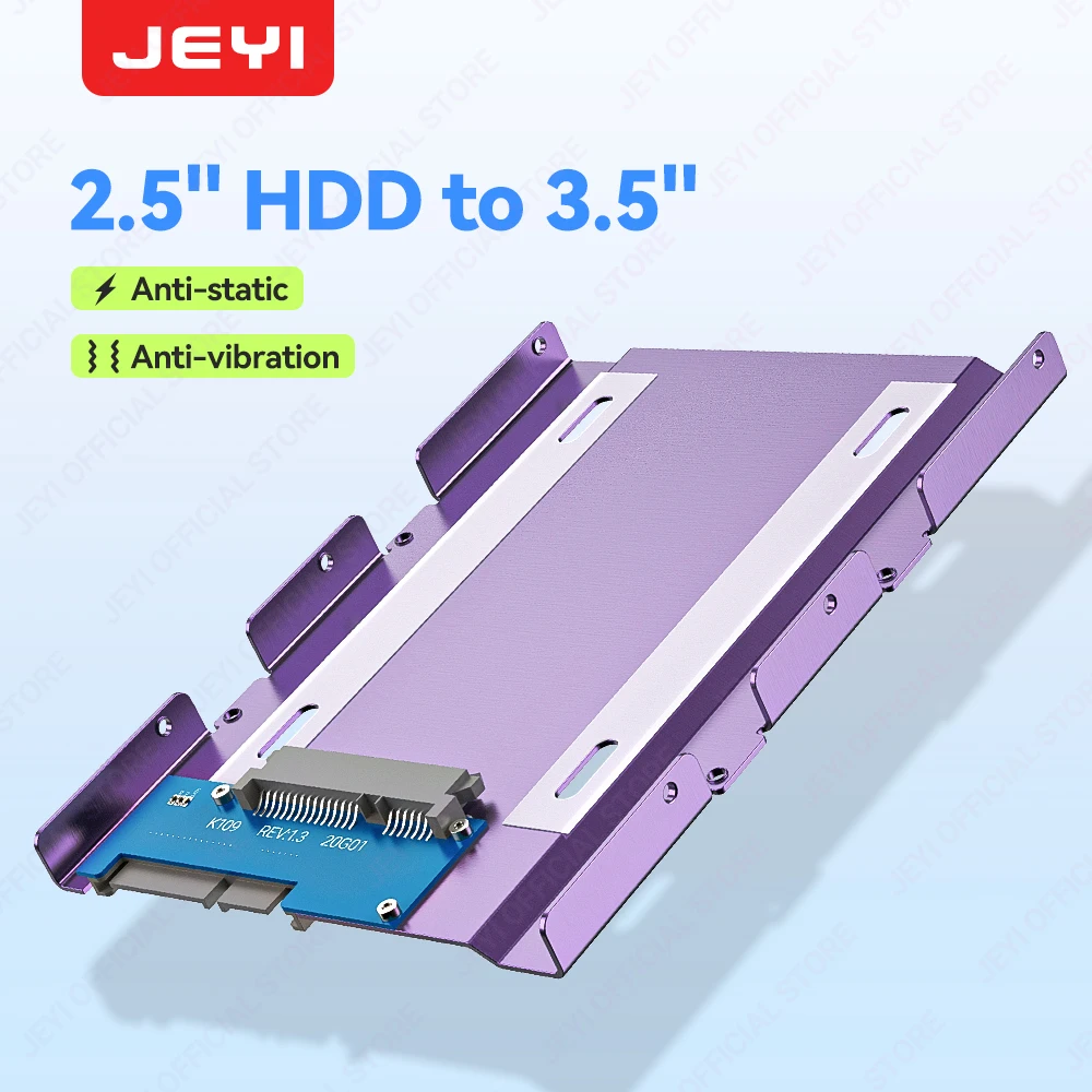 JEYI 2.5 "إلى 3.5" SSD HDD القرص الصلب محول خليج حامل تصاعد قوس العلبة صينية ل 7 / 9.5 / 12.5 مللي متر 2.5 بوصة HDD / SSD