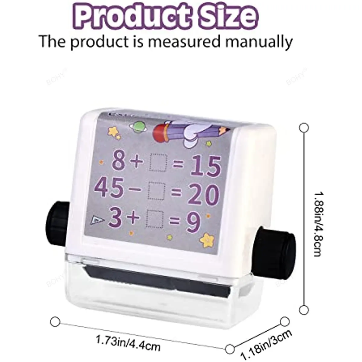 Math Practice Number Rolling Stamp Addition and Subtraction Roller Stamp Fill In The Blank for Kids Teachers Home School