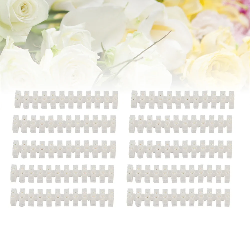 

20pcs 12-Position Terminal Strip Block 10A 300V Brass Contact Flame Retardant Plastic Electrical Wire Connector For Lighting