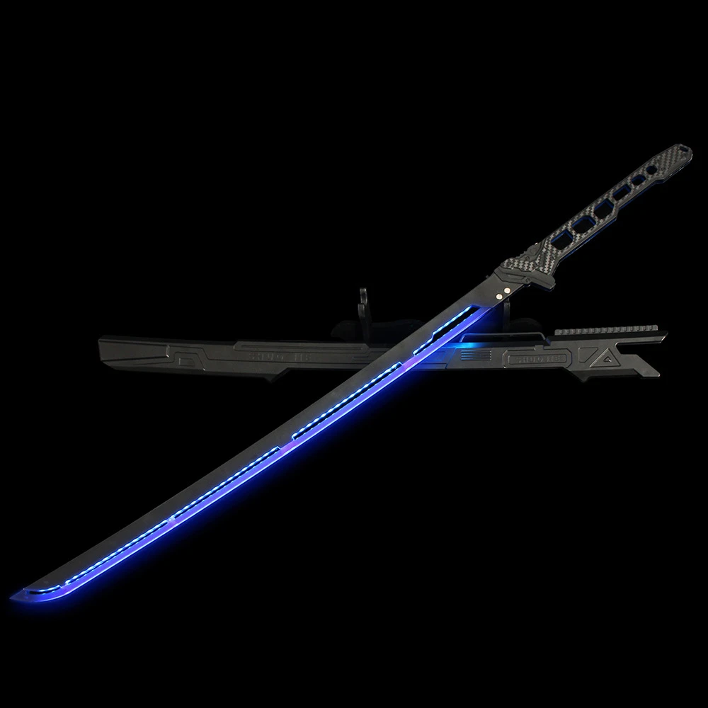80 centimetri Cyberpunk Gioco Arma Katana Energia Termica Periferica Coltello Luminoso Modello Acrilico Ornamento Collezione Artigianato Regali Giocattoli