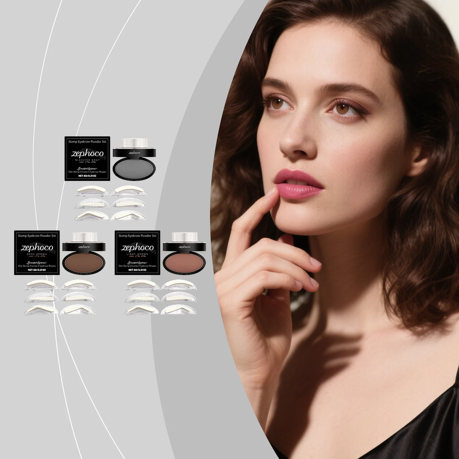 Waterproof Waterproof Eyebrow Stamp Powder Kit, Long Lasting, Natural 3D Brow, Beginner Friendly, Portable Daily Brow Makeup - Aliexpress Deal