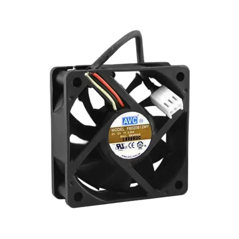 AVC 6020 F6020B12MY 12V 0.24A 6 cm main board silent 3 wire detection cooling fan