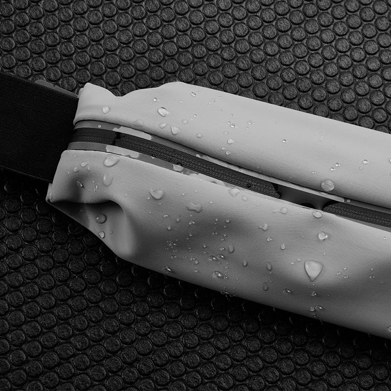 حقيبة خصر للجري خفيفة الوزن للغاية وعالية الجودة للرجال والنساء - حزام رياضي غير مرئي مع سحاب للإغلاق، حامل هاتف لـ G