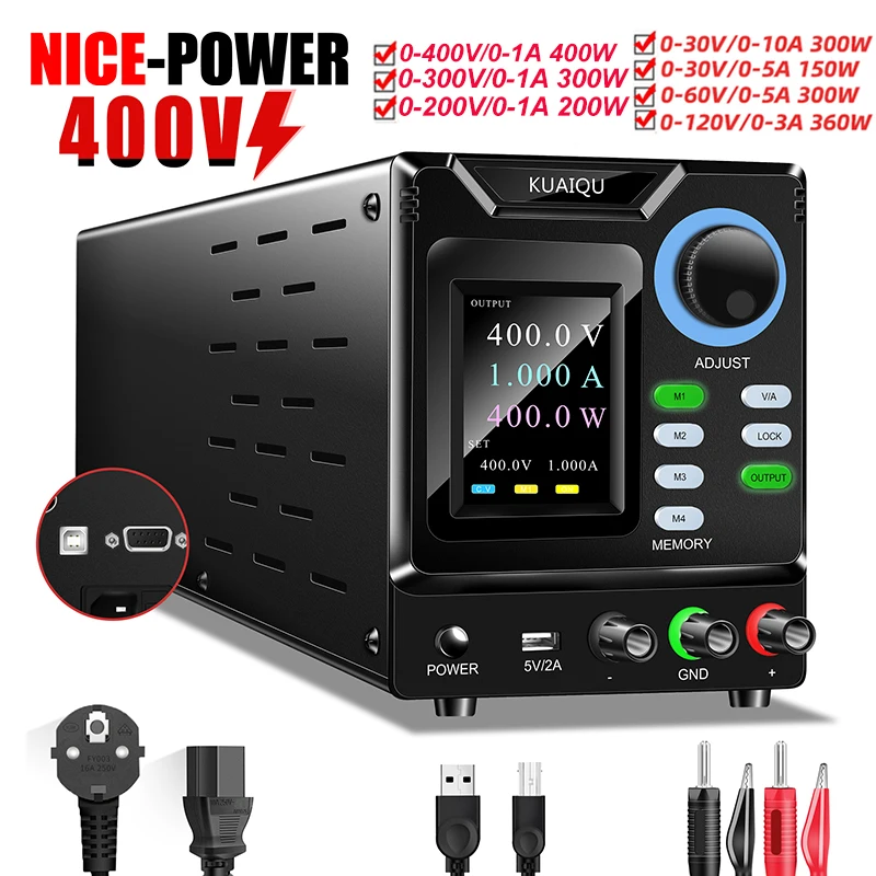 400V 1000V 600V 30V RS232 Programmable Adjustable Power Supply,High Voltage Automatic Control DC Power Supply,60V 120V 200V 300V