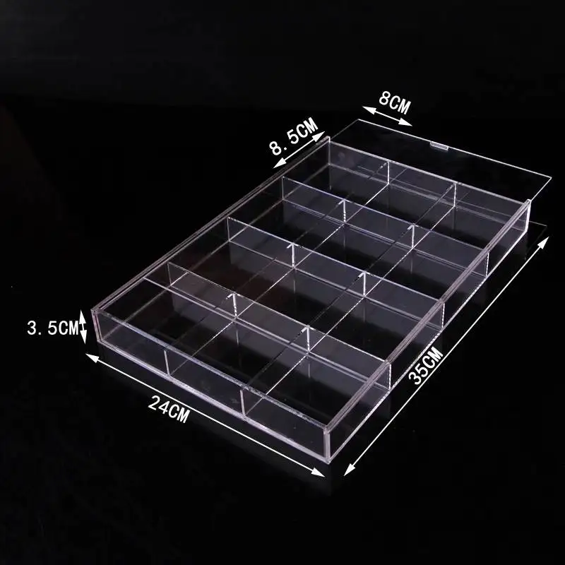 Acrylic Multi-Compartment Storage Display Jewelry Box Loose Beads Accessories Buddha Beads Bracelets Hand Storage Box