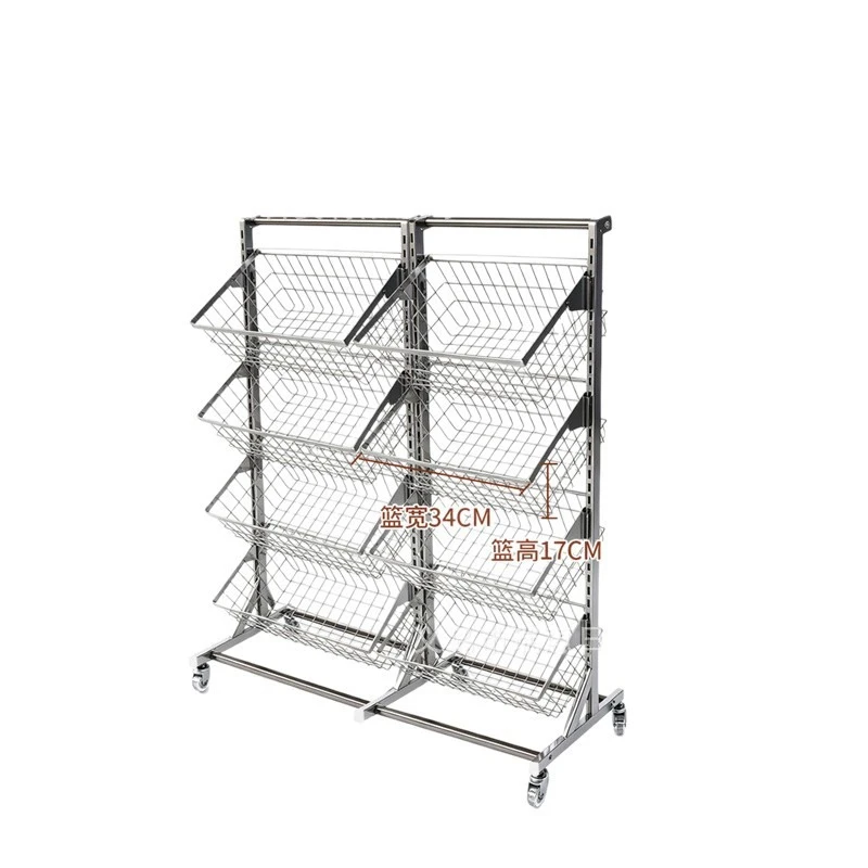 Medieval carbon steel multi-layer kitchen storage cart, bedroom study clothing storage rack, household finishing rack trolley