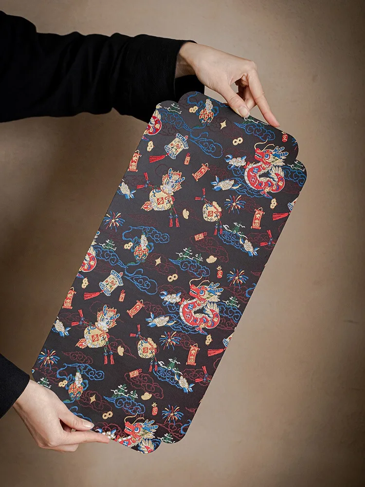 

Новый китайский чайный коврик для церемонии чая «Год Дракона»: настольный флаг, аксессуары для домашнего использования