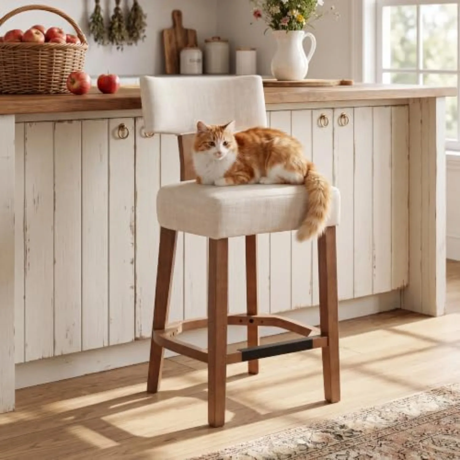 Farmhouse Bar Stools Set of 1, 26.3