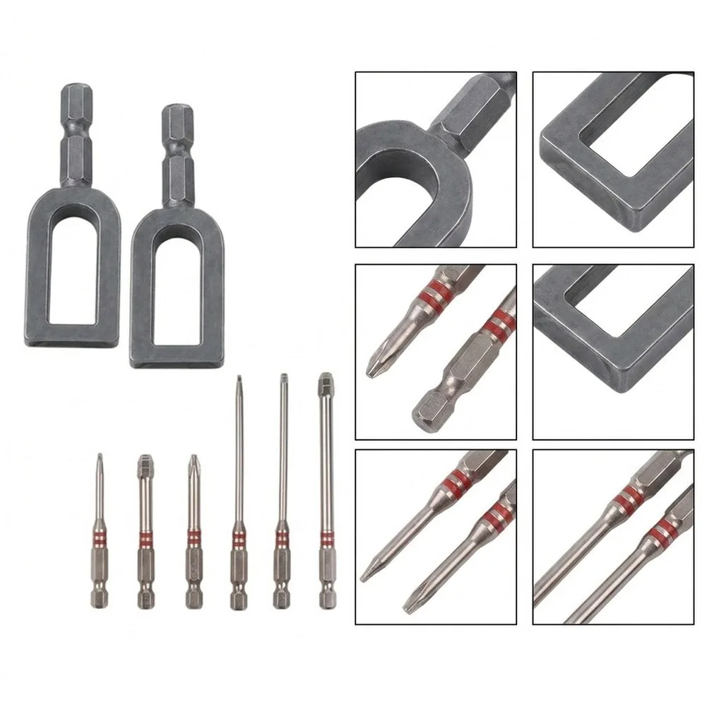 8pcs Electric Screwdriver Bits For Premium Hex Shank Driver Bits Set Multi-Size For Home And Workshop Projects