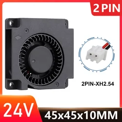 2 pcs Gdstime DC 24V 2pin 45mm x 10mm Cooling Blower Fan 4510 45*10MM Micro 3D Printer Cooler Fan Centrifugal Heatsink Turbo Fan