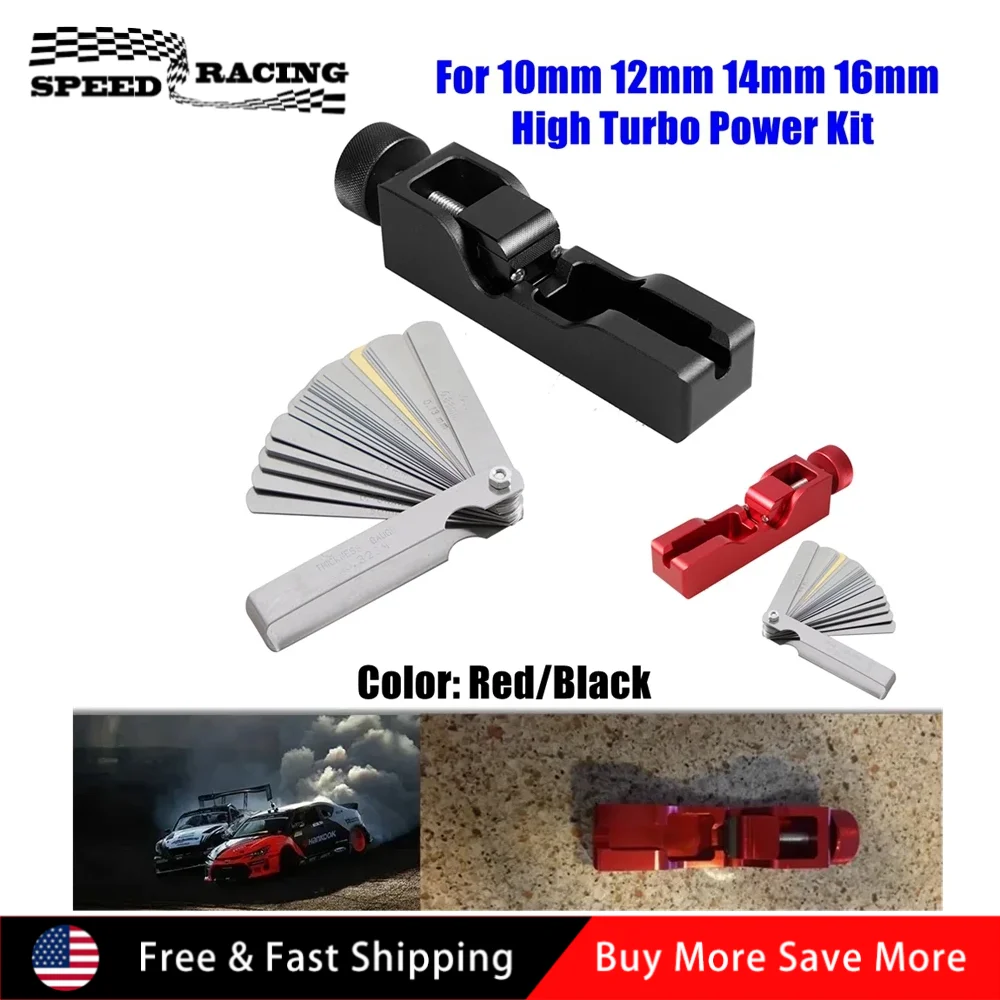 

High Quality Adjustable Spark Plug Gap Tool Electrode Compression For 10mm 12mm 14mm 16mm High Turbo Power Kit Black Red
