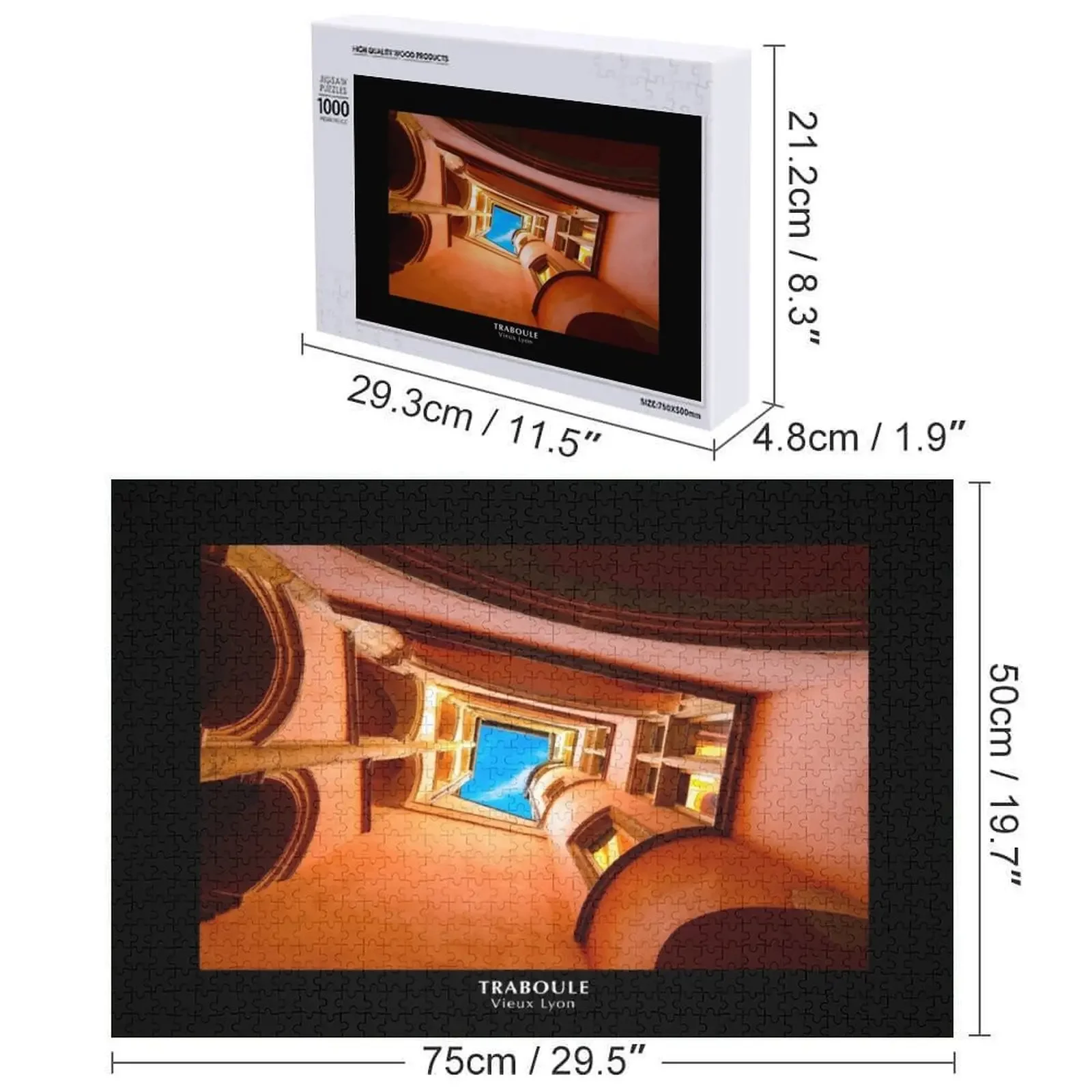 Traboule de Lyon Rompecabezas Nombre personalizado Foto personalizada Animal Juguete para bebé Rompecabezas