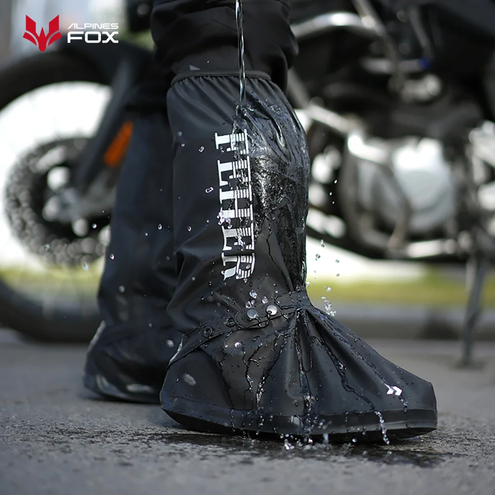 High Tube Motorbike Rain Shoe Covers Waterproof Reusable Motorcycle Cycling Bike Rain Boot Reflective Rainproof Shoes Cover