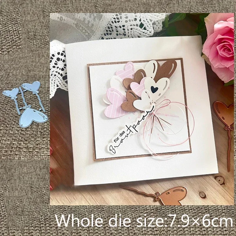 

New Design Craft Metal stencil mold Cutting Die heart balloon decoration scrapbook die cut Album Paper Card Craft Embossing